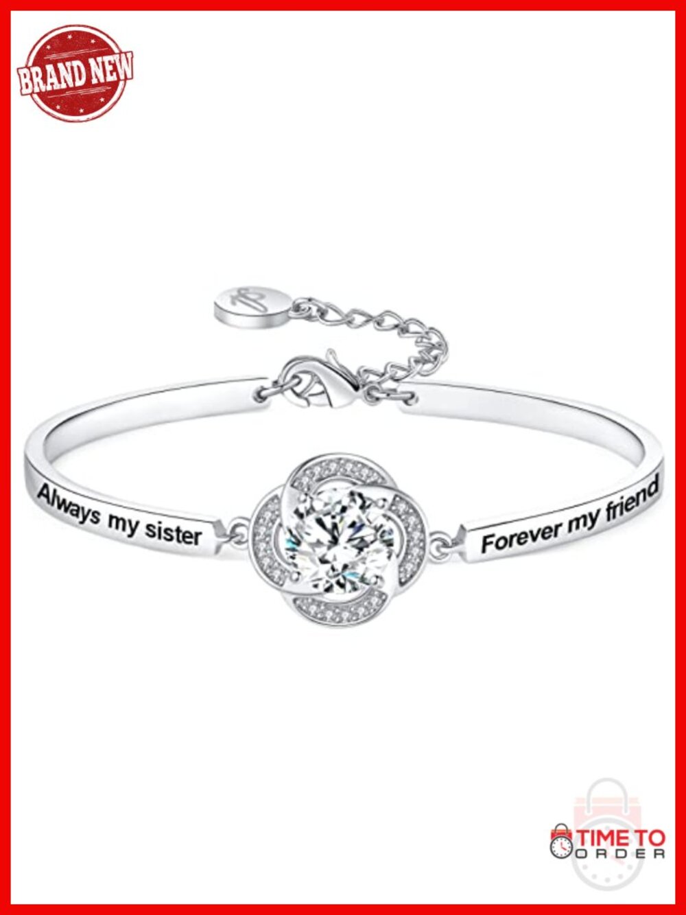 Bangle Bracelet for Sister Friend Bestie Gift Women Jewelry Engraved